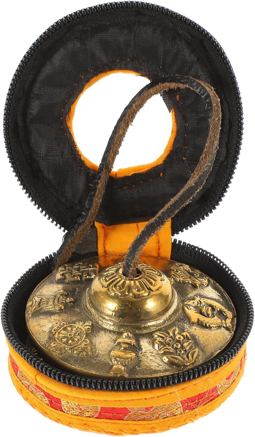 Handcrafted Copper Meditation Bells Set Tibetan Finger Cymbals for Yoga Relaxation and Mindfulness Small Percussion Instrument Straps