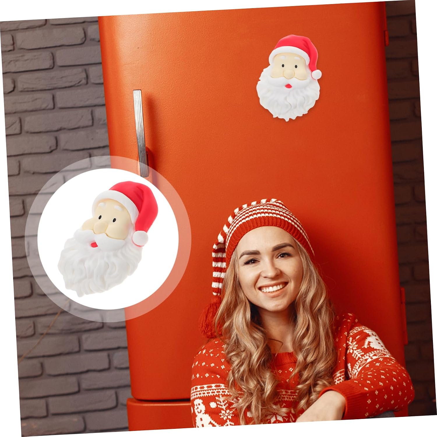 Christmas Refrigerator Magnets Nonwovens Magnetic Decorative Xmas image 5