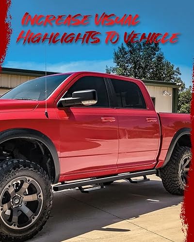 Miniatura 7 de KYX Estribos y barras Nerf para Dodge Ram 1500 Quad Cab 2009-2018, un par de escalones laterales de puerta de automóvil de 6 pulgadas, barras Nerf