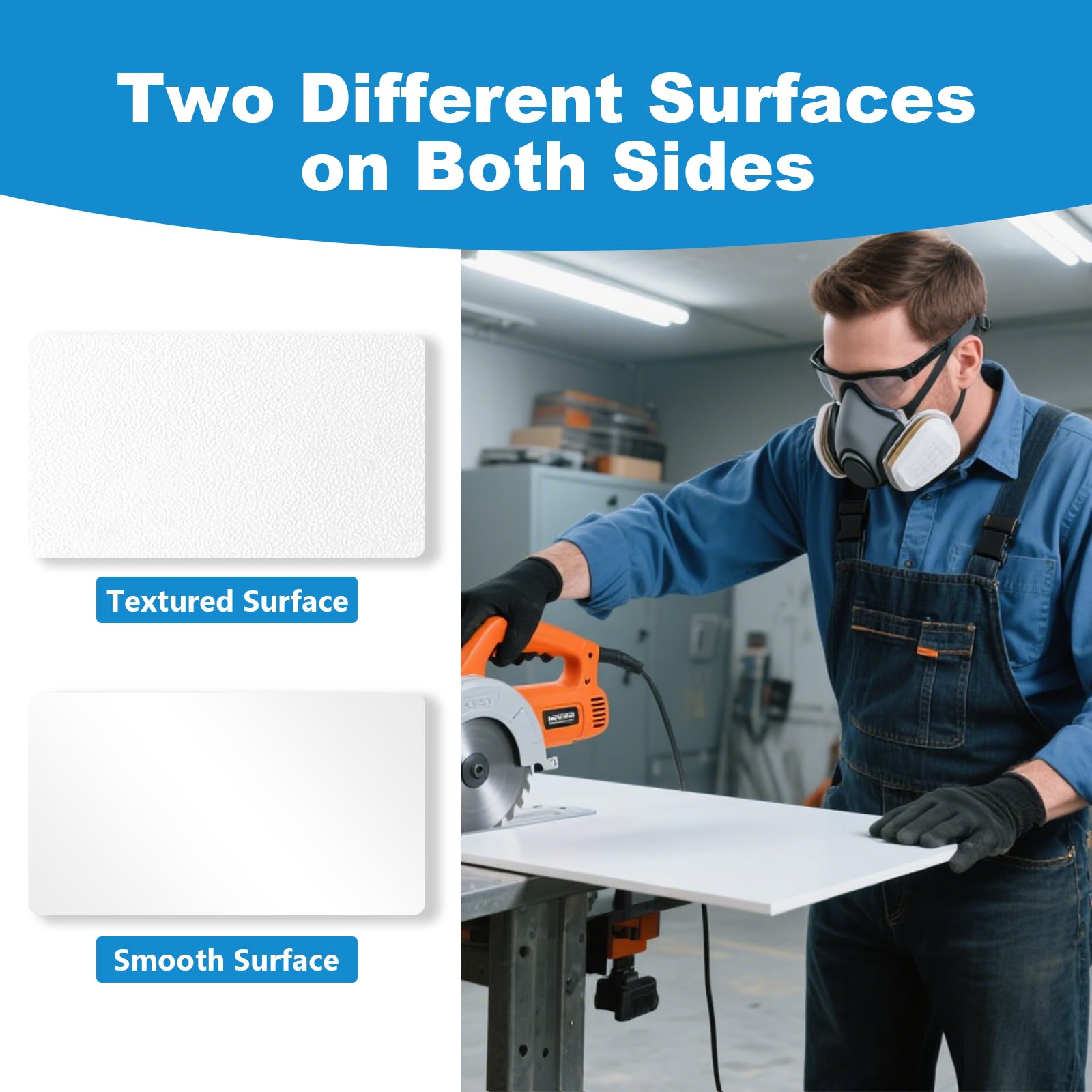 White ABS Plastic Sheets - 2 Pack (8x12 Inch) -2