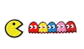 Pac-man Ghosts Blinky Pinky Inky Clyde Embroidered Iron On/Sew On Patch - Assorted Color - Round - 1 Piece - Gaming