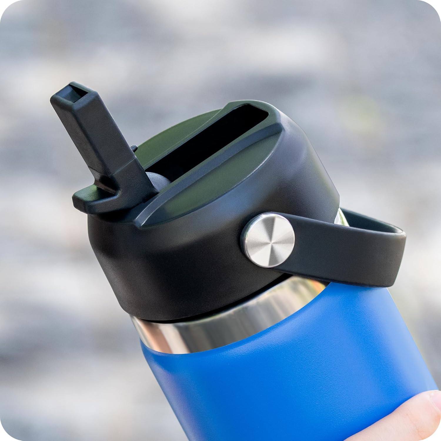 Straw Lid for Hydroflask, Lids with Straw for Hydro Flask 12 16 18 20 32 40 64oz Wide Mouth Water Bottles, Replacement Cap Lid for Hydroflask, BPA Free - Image 2