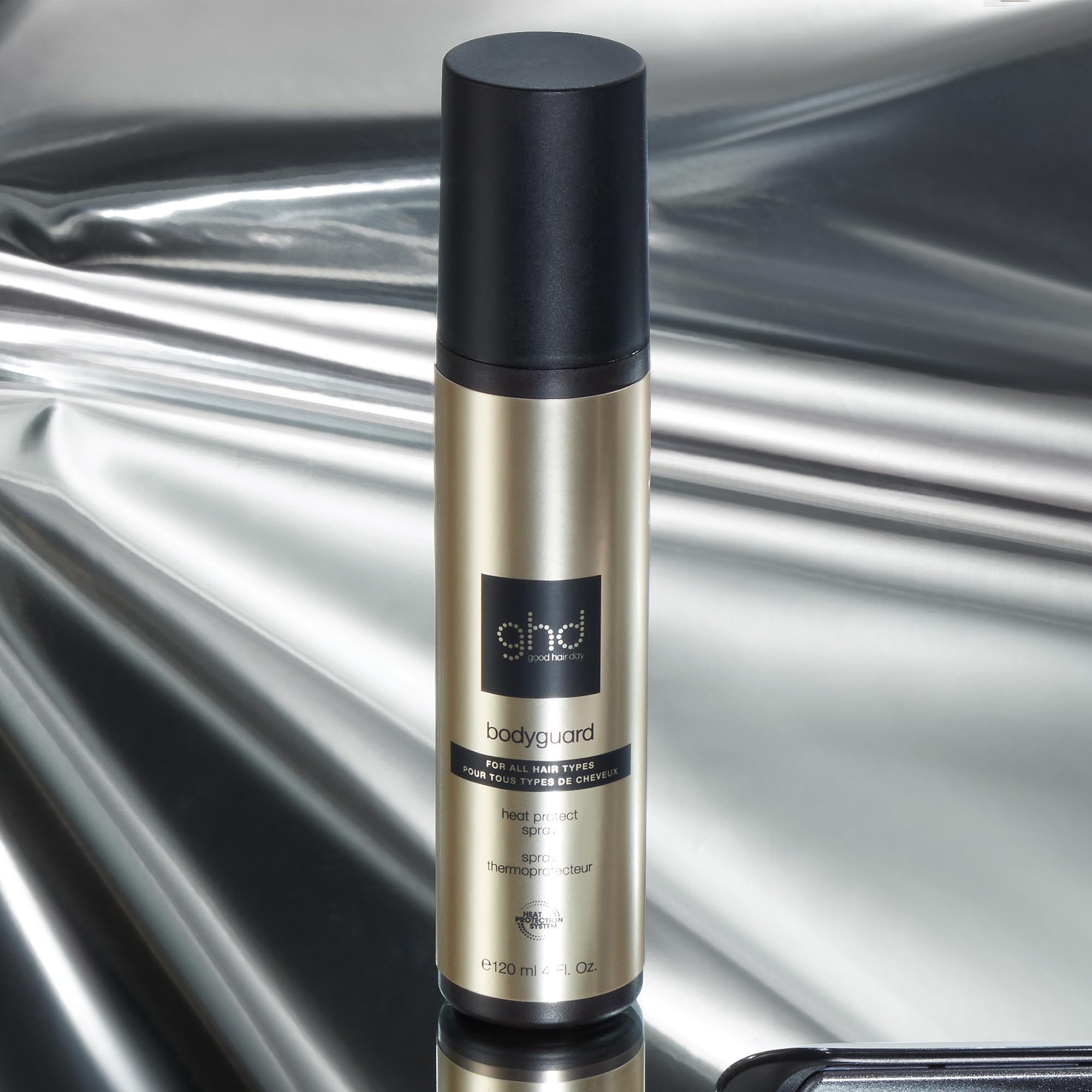 ghd Bodyguard, Spray Termoprotettore per Capelli con Heat Protection System, Protezione Invisibile e Leggera, Previene i Danni da Calore, Per Tutti i Tipi di Capelli, 120 ml