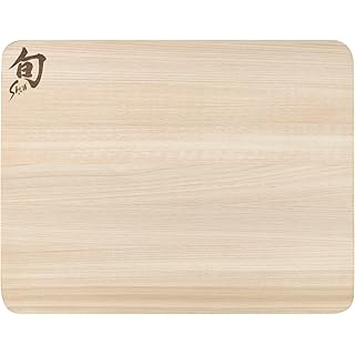Shun Cutlery Small Hinoki Cutting Board, 10.75" x 8.25" Small Wooden Japanese Chopping Board for Kitchen, Medium-Soft Wood Preserves Knife Edges, Forest Stewardship Council Certified