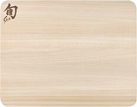 KAI Shun Hinoki Chopping Board, Size S, Japanese Cypress, Dimensions 27.5 x 21.5 x 1 cm, Wooden Board for Cutting, Natural