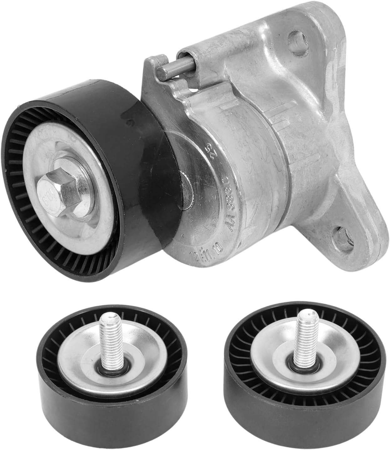 Drive Belt Tensioner & Pulley Kit Compatible for Journey Avenger 2009-2014 rive Belt Tensioner for Caliber 2008-2012 Compass Patriot 2008-2016 Replaces#1345A008, 1345A059, 1345A060 39053