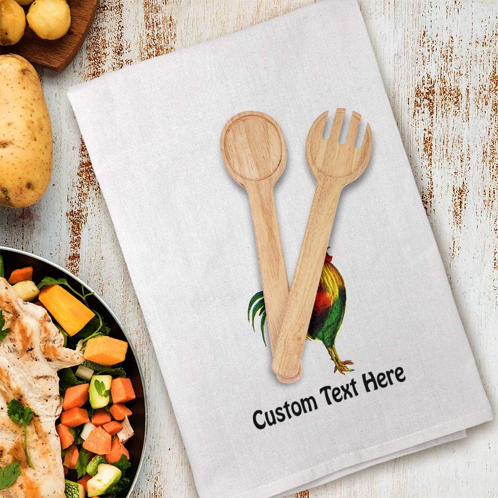 Style In Print Custom Decor Flour Kitchen Towels Rooster Vintage Look K Animals Farm & Domesticated Animals Farm & Domesticated Animals Cleaning Supplies Dish Towels Personalized Text Here