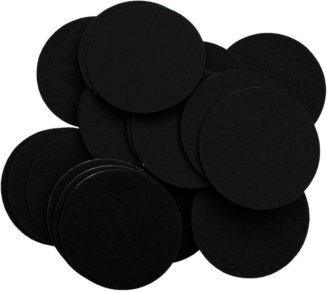 Playfully Ever After 4 Inch 15pc Black Felt Circle Stickers