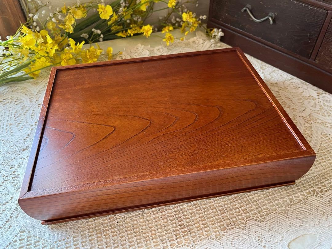 Amazon｜ノーブランド品新飛騨高山欅けやき木製文庫小物入れ木箱収納