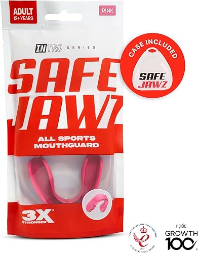 Miniatura 6 de SAFEJAWZ Protector bucal delgado para adultos y jóvenes con estuche para boxeo, baloncesto, lacrosse, fútbol, artes marciales, hockey y todos los