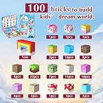 JLH Magnetic Blocks for Kids - 100 PCS Unicorn Magnetic Building Blocks and Cubes - STEM Montessori Sensory Toys for 3+ Year Old Girls Boys - Birthday Gift
