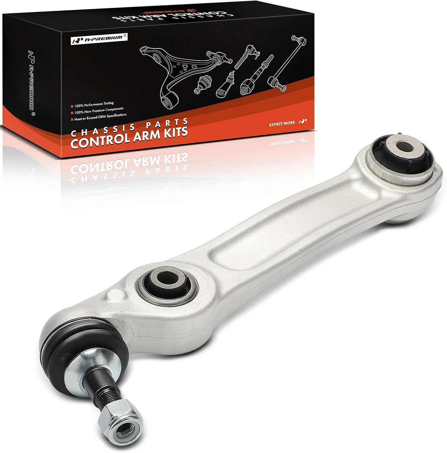 A-Premium Front Right Rearward Lower Control Arm, with Ball Joint and Bushing, Compatible with BMW G12 Series 740i 2016-2022, 750i 2016-2019