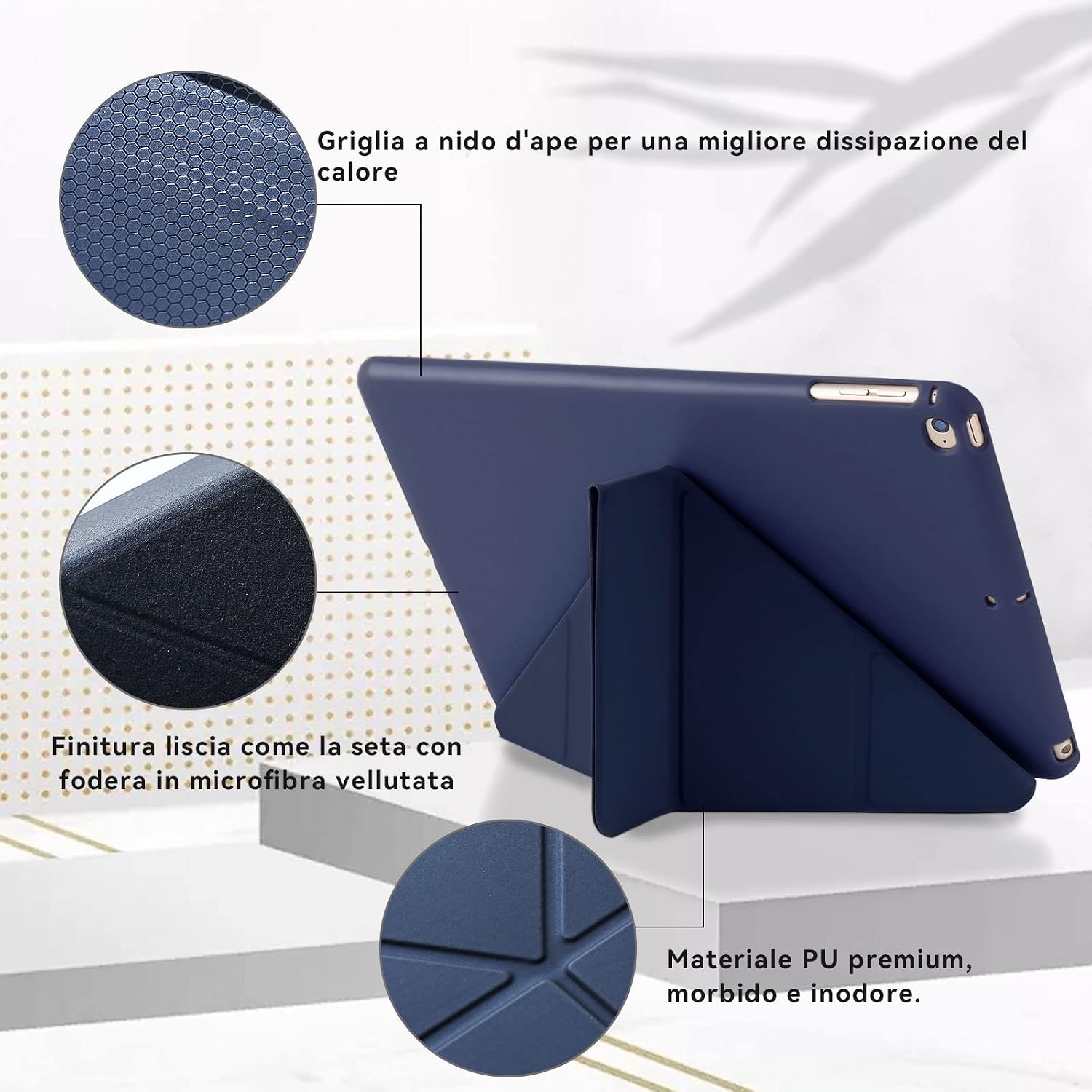 MuyDoux Origami Case for iPad mini 5 4 3 2, iPad Mini Case 7.9 Inch, 5-in-1 Multiple Viewing Angles - Image 4