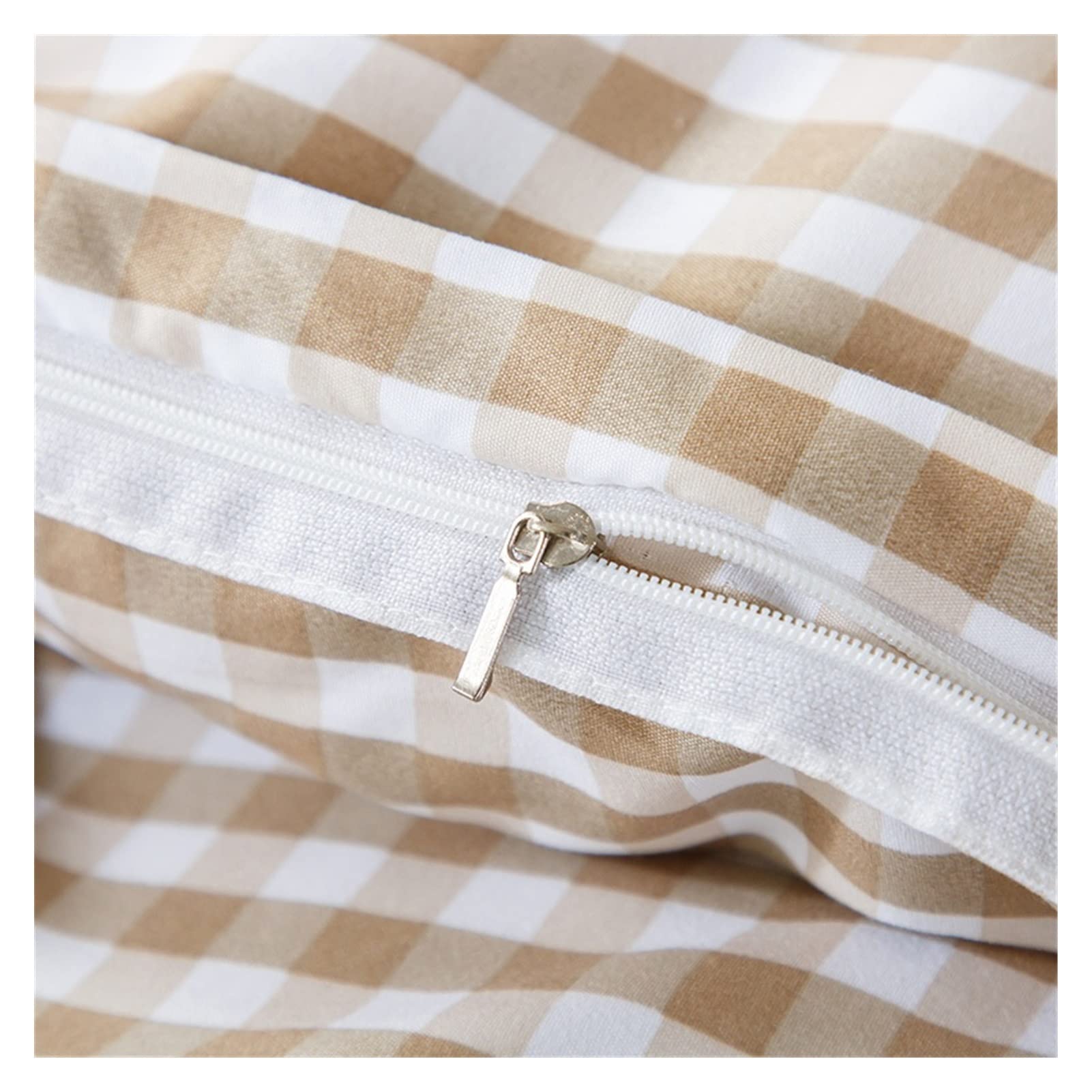 Copripiumino Matrimoniale Brown Plaid Duvet Cover 220x240 federa 3pcs, set di biancheria da letto, coperchio trapunta 150x200, coperchio coperta, lenzuolo, doppia regina king size Copripiumino Singolo
