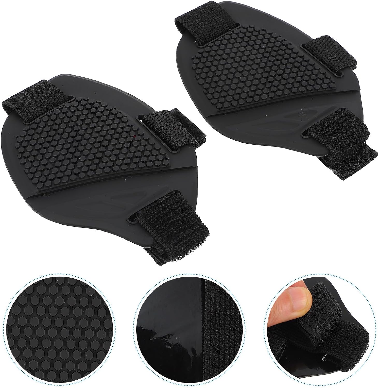 2pcs Motorcycle Boot Protector Rubber Shift Pad Black