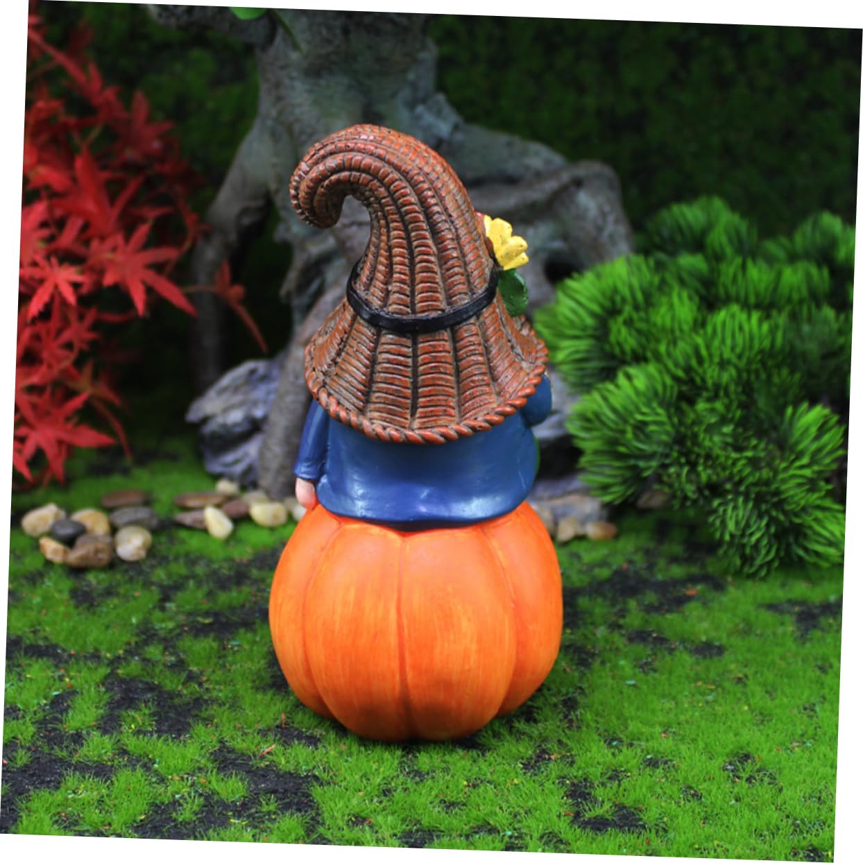 YARNOW 3pièces GNOME De Jardin Résine Sculpture Décorative pour Extérieur Figurine De Nain Mignon pour Noël Et Décoration De Jardin Créatif pour Famille