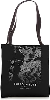 Porto Alegre Brazil Funny City Coordinates Skyline City Map Tote Bag