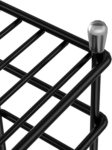 Miniatura 6 de HBlife Portacepillos de dientes para baño, 5 ranuras de acero inoxidable negro, accesorios de baño, organizador para espacios pequeños