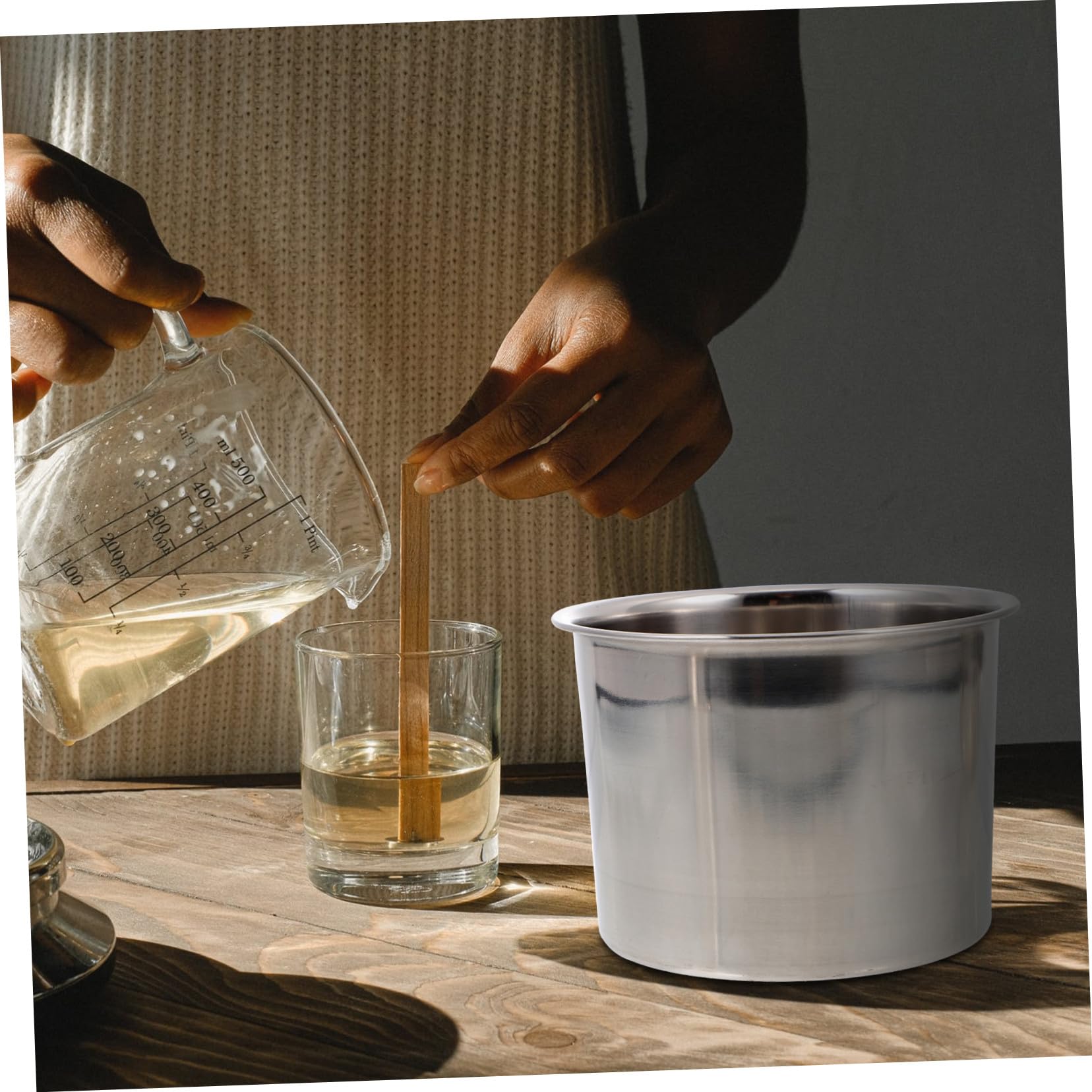 UKCOCO Acero Inoxidable Kit para Hacer Velas Aromáticas DIY, 1 Set