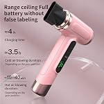 Hair Dryer - Portable Cordless Hair Dryer 15000mAh Rechargeable Hair Dryer with USB Charging Cable Hot Wind 200W Blow Dryer for Students Dormitory (A)