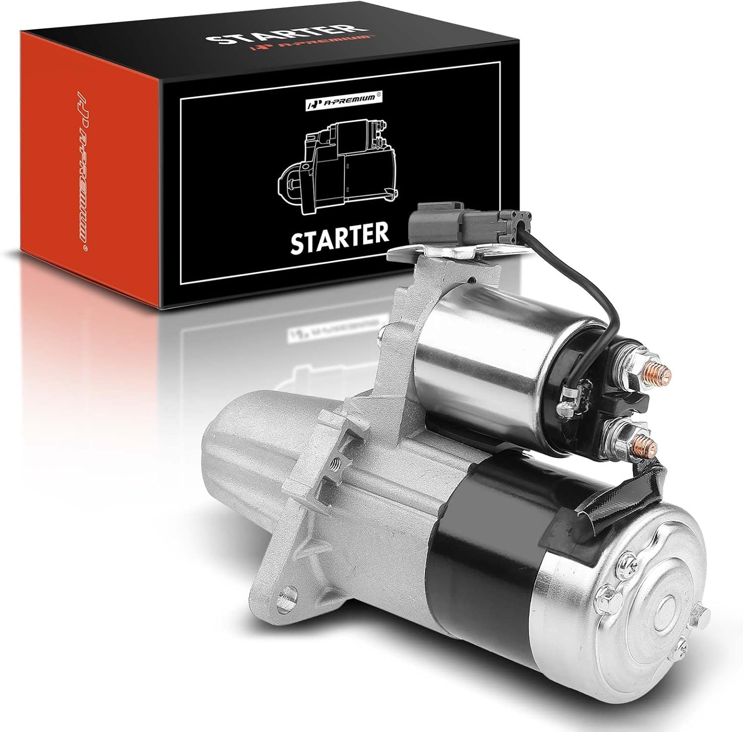 A-Premium Starter Motor Compatible with Nissan 200SX 1995-1998, NX 1991-1993, Pulsar NX 1989-1990, Sentra 1989-1999, 12V 1.2KW 8-Teeth CCW, Manual Trans., Replace# 23300-73C10