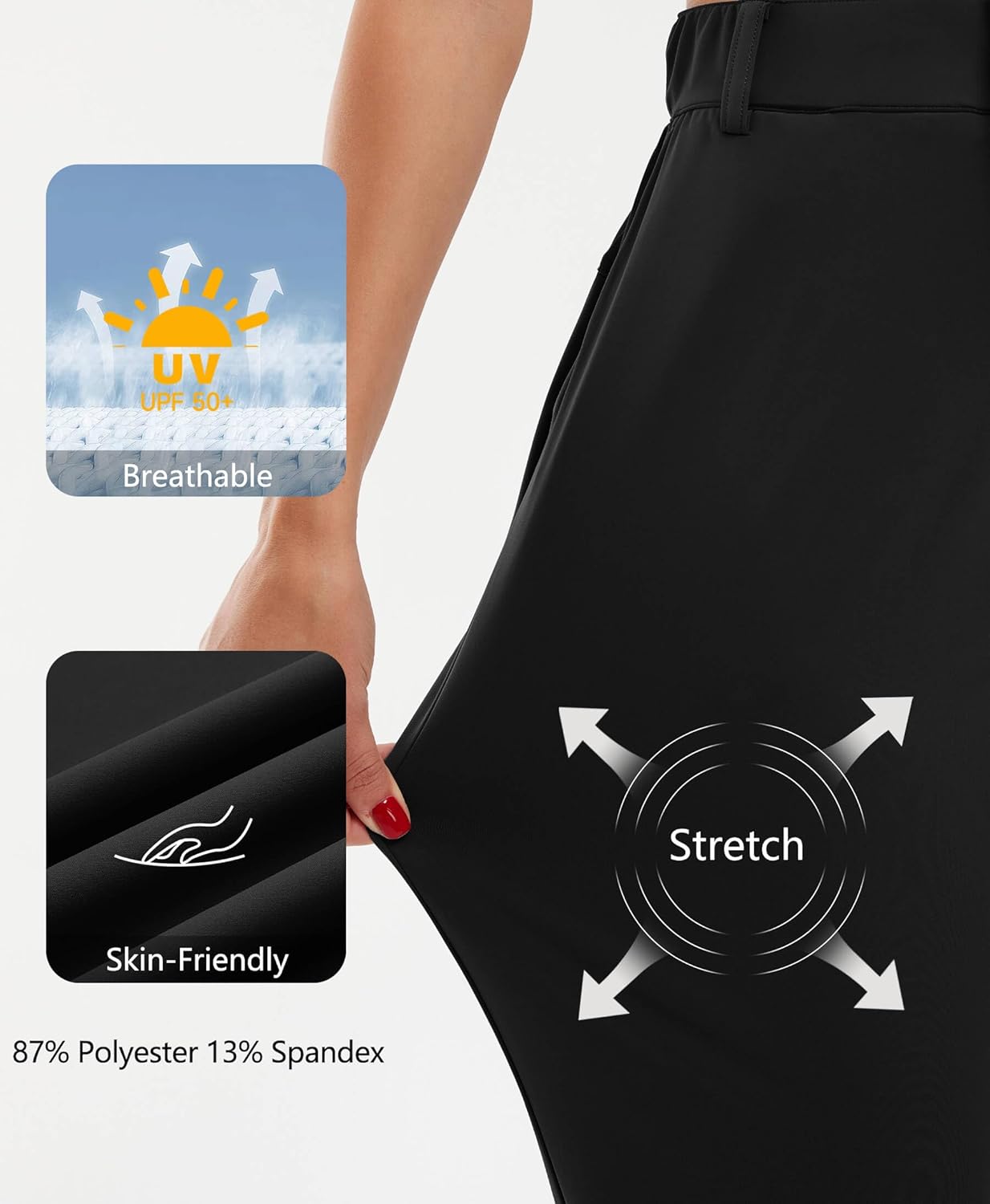 Libin Women's 4-Way Stretch Golf Joggers Pants with Pockets, Tapered Athletic Running Sweatpants, Work Dress Casual Slacks - Image 4