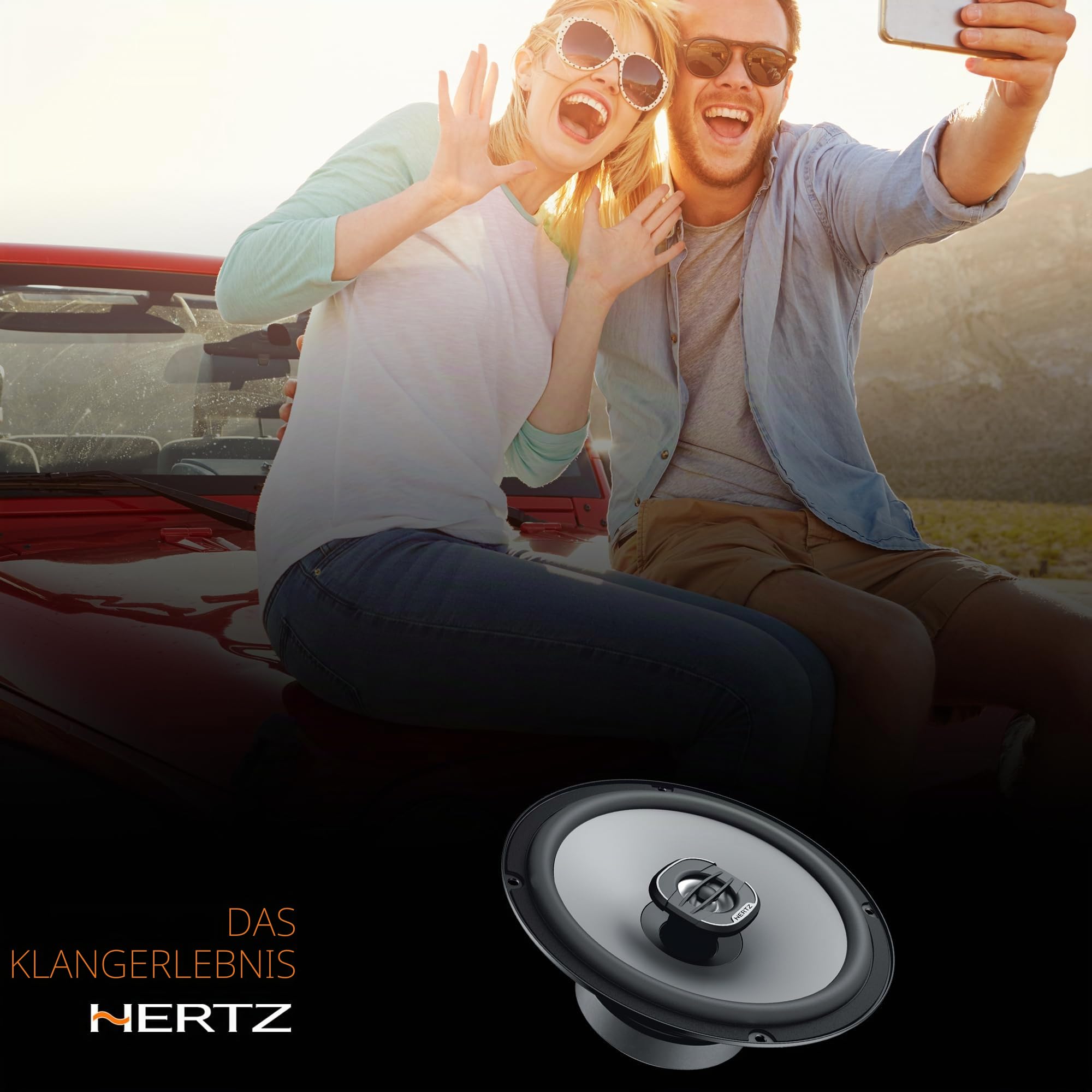 Hertz X 165 – Paar 2-Wege-Koaxiallautsprecher 165 mm, 220W Peak, 55W RMS, 4 Ohm, Wasserabweisende Presspapiermembran, 24 mm PEI-Hochtöner, einfache DIN-Installation