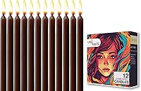 Vista 20 de Juego de 20 velas cónicas de color sólido, velas de cera de parafina sin goteo de 4 pulgadas con mecha de algodón, ideal para bodas, shabat