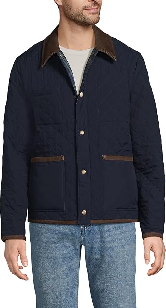 Lands End Mens Reversible Insulated Barn Jacket