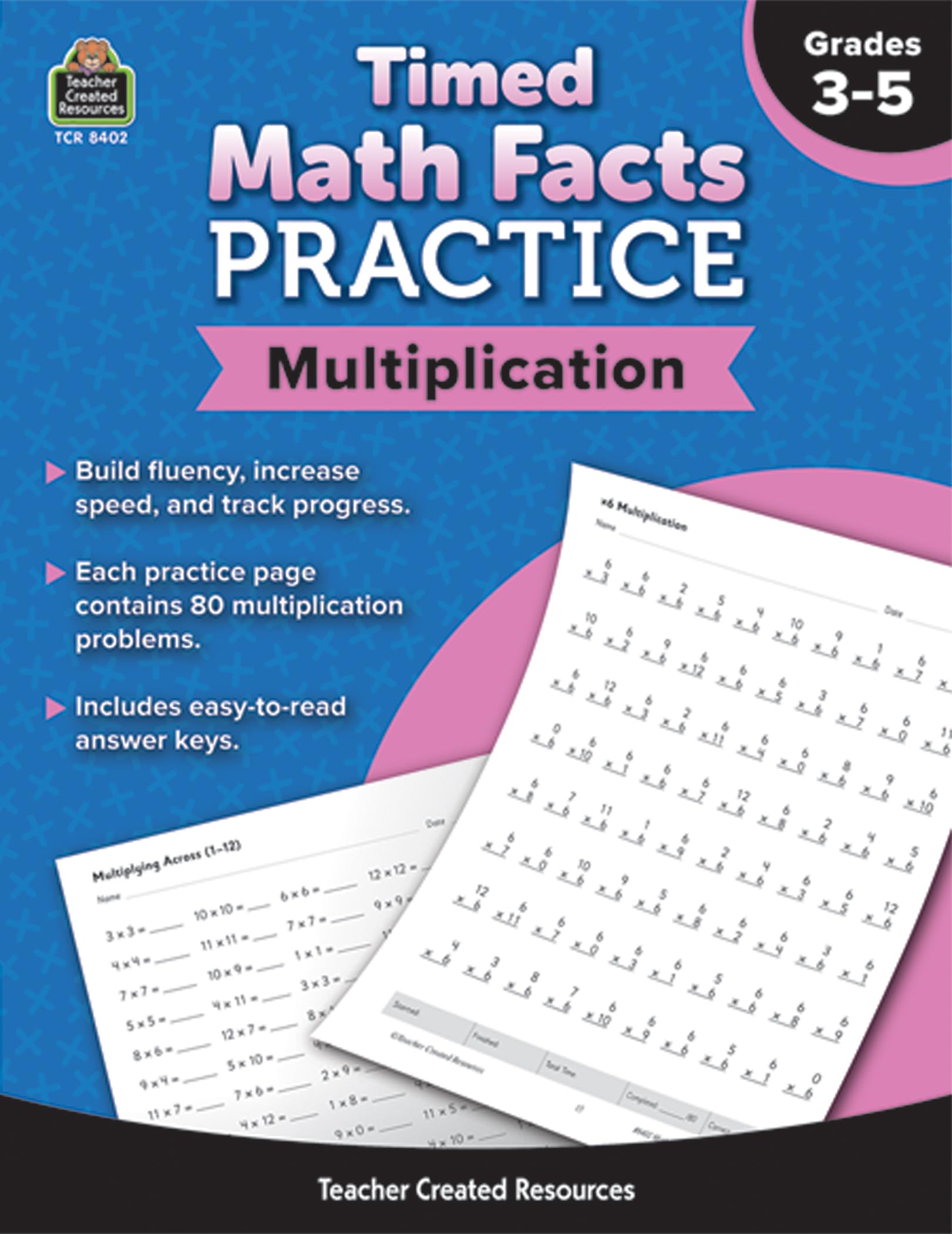 Timed Math Facts Practice - Multiplication: Grades 3-5