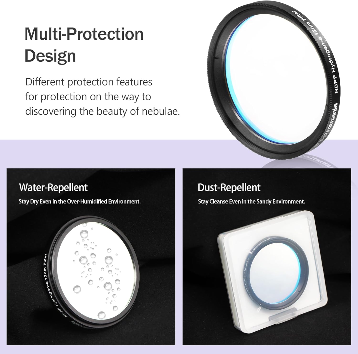 Astromania 2" Narrowband NBPF Hydrogen-a 12nm Filter - Enhances The Contrast Between Object and Sky - Allows You to Take Images Even Under Urban Skies