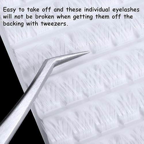 Miniatura 2 de outopen 140 extensiones de pestañas postizas de aspecto natural, rizo D, pestañas de ojo de gato, individuales, extensiones de pestañas para colocar