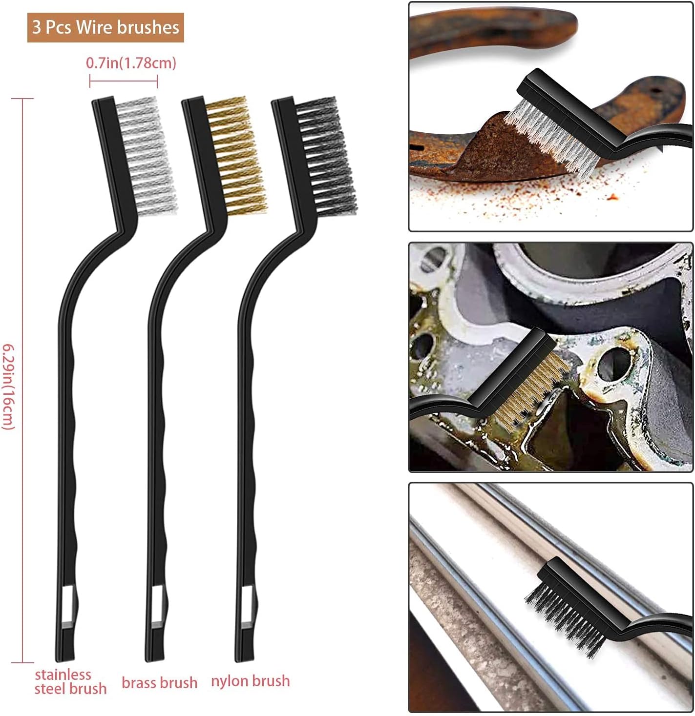 Nolimas 12Pcs Car Wheel & Tire Brush Kit,Including 17inch Long Wheel Brush,Short Handle Tire Brush,5pcs Detailing Brushes Kit & 3pcs Wire Brushes for Cleaning Car Wheels & Interior Exterior thumbnail