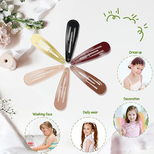 Miniatura 10 de Paquete de 120 pinzas negras para el cabello, pinzas antideslizantes para mujeres y niñas, horquillas duraderas para cabello grueso, recogidos,