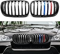 Vista 1 de KVR Parrilla Color Negro Brillante Compatible con 2007-2014 X5 E70 X6 E71 Rejilla Delantera ABS (láminas individuales)
