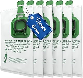 VIOKS Juego de 6 bolsas de aspiradora de 5 capas de repuesto para bolsas de aspiradora Vorwerk Kobold VK150 y VK 140 bolsas de aspiradora Vorwerk Kobold fp 140/150