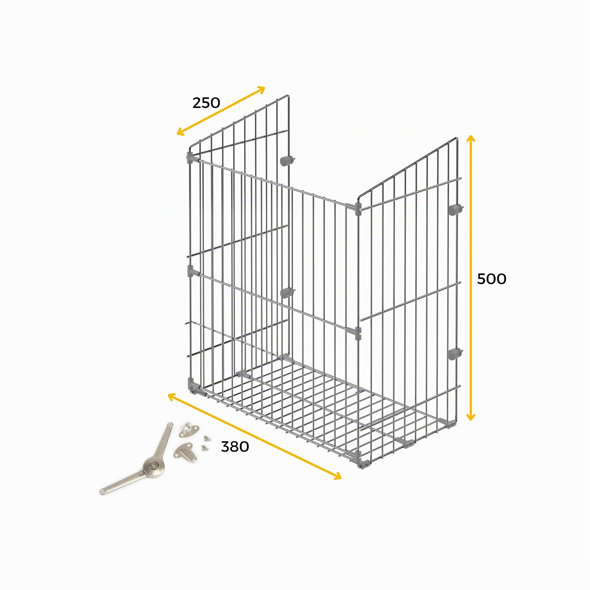 Emuca - Panier à Linge incliné pour Module 450mm, Panier pour Ranger Le Linge Sale, Chromé, Acier