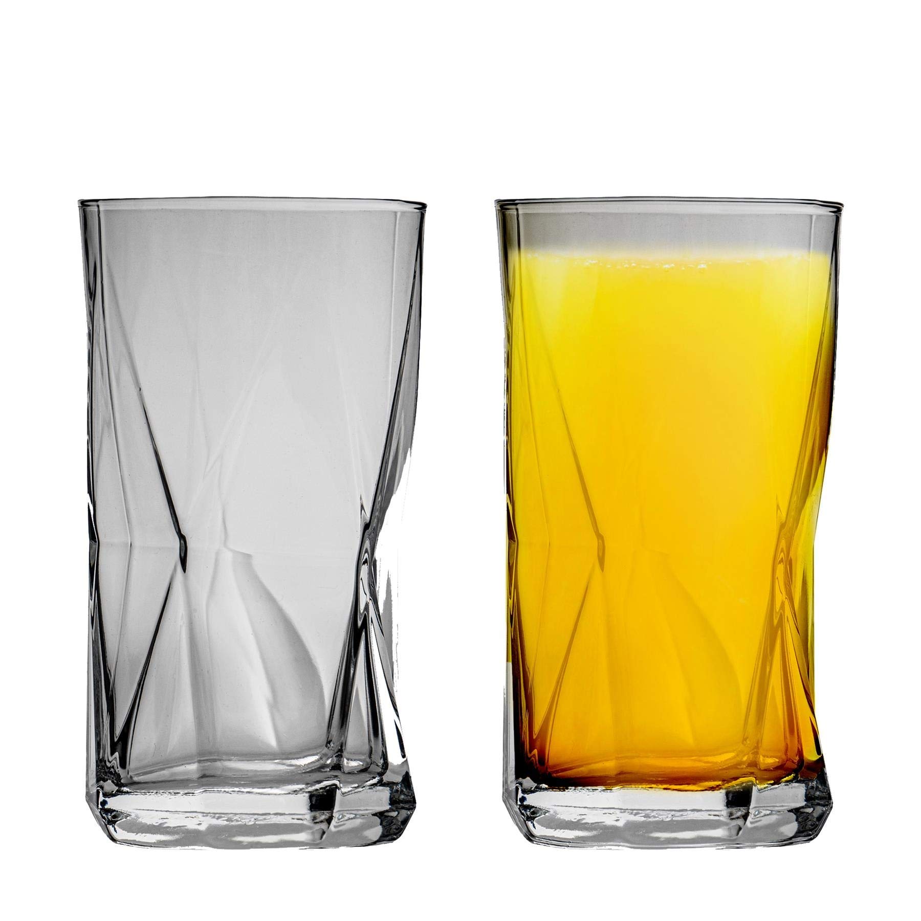 Cassiopea Geometric Highball Cocktail Glasses Set - 480ml - Pack of 2