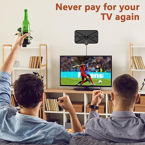 Miniatura 6 de Antena de TV para interiores, antena de TV digital - Compatible con 4K 1080p para Smart TV y todos los televisores antiguos - Amplificador de señal