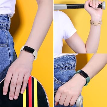 Wepro Bands Compatible with Fitbit Inspire 2 Bands for Women, Sports Bands Compatible with Fitbit Inspire, Soft Replacement Strap Accessories Compatible with Inspire HR, Small, Large
