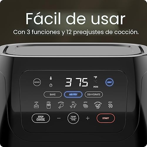 Miniatura 5 de Chefman - Freidora digital multifuncional  asador deshidratador horno de convección 17 preselecciones en pantalla táctil para freír asar deshidratar