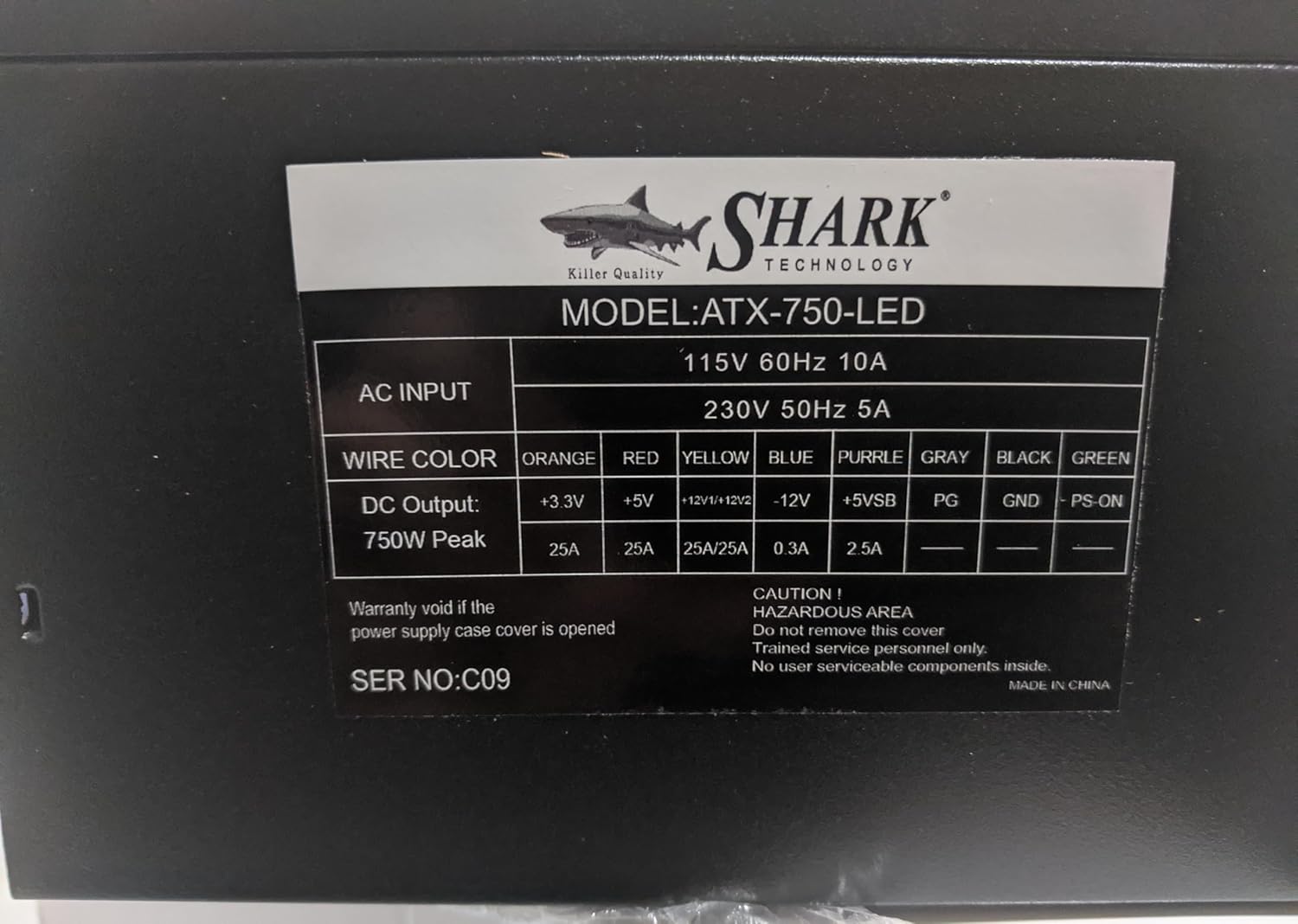 750-Watt Blue LED 120mm Quiet Fan Black ATX 12V 2.0 24pin, 5X SATA, Dual 6+2 pin PCIe Plug Desktop PC Power Supply Unit for Intel Core i3/i5/i7 & AMD Ryzen 3/5/7/9 Gaming Systems