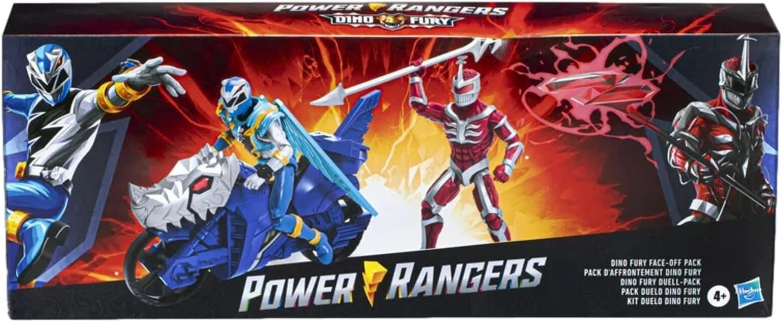 Power Rangers Hasbro Dino Fury Face-Off Pack: Blue Ranger + Cycle & Lord Zedd