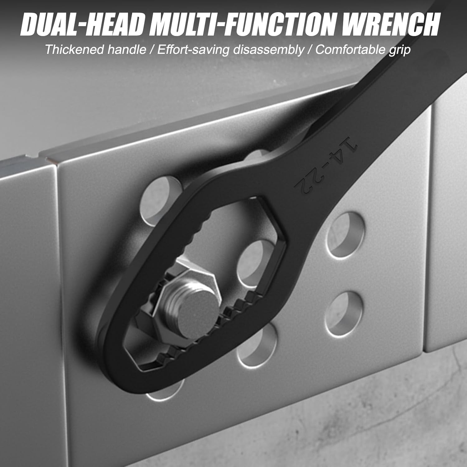 Multi Functional Self Adjustable Wrench-Mechanic Tool Set for Car Repair, Universal Hand Wrench for Home and Automotive(black)