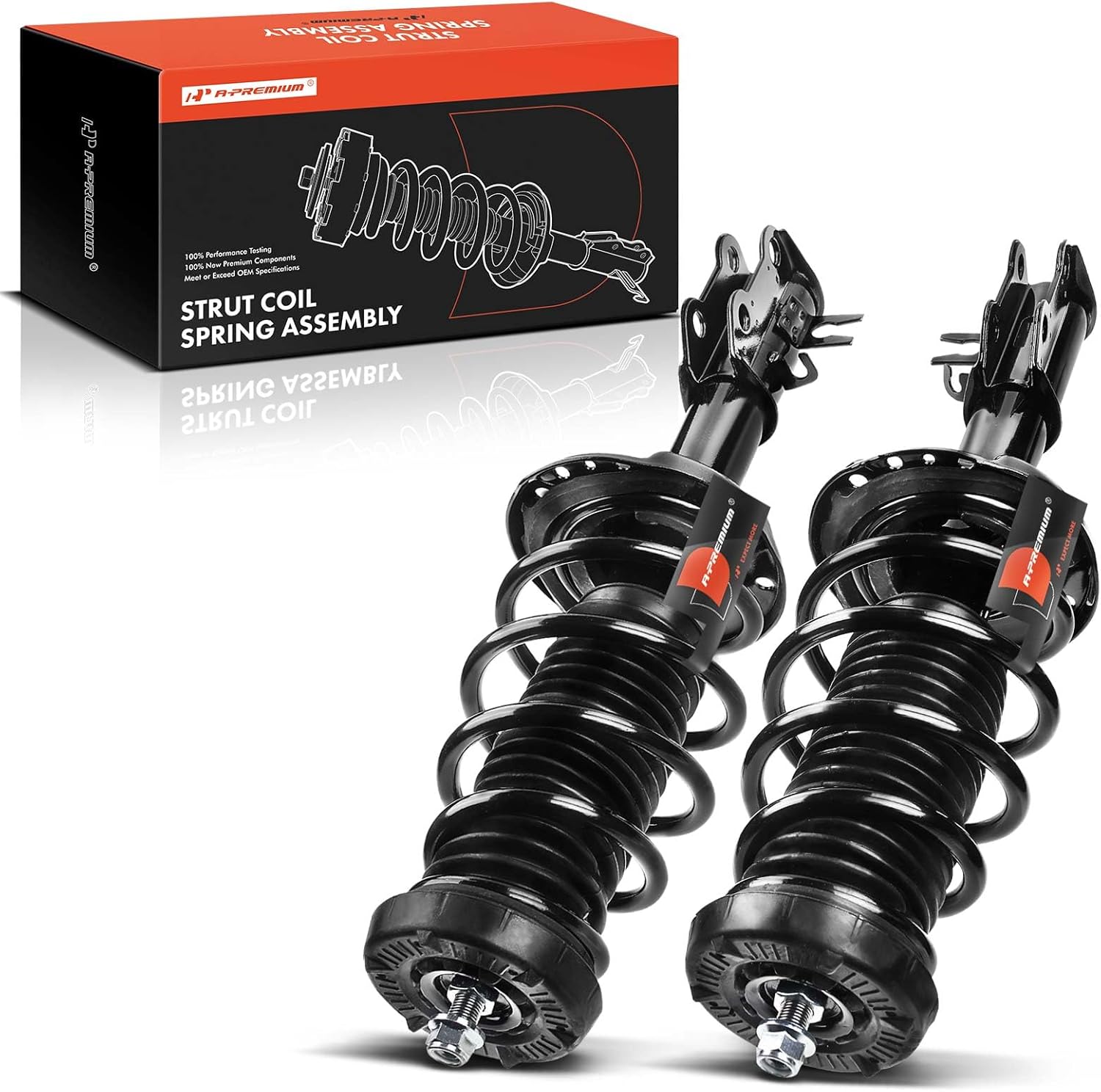 A-Premium Front Struts Compatible with Chevrolet Sonic [RS] 2013-2016 - 2x Replacement Suspension Complete Strut Assembly Shock with Coil Spring