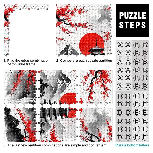 Foto 3 de 6 de Rompecabezas de 1000 Piezas para Adultos Paisaje de Pagoda Japonesa Juego Intelectual de Juguete Decoración…