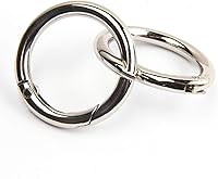 Vista 11 de 20 anillos tóricas de resorte gatillo con clip de mosquetón redondo para llaveros, hebilla, bolsas, monederos (oro, 3/4 pulgadas)