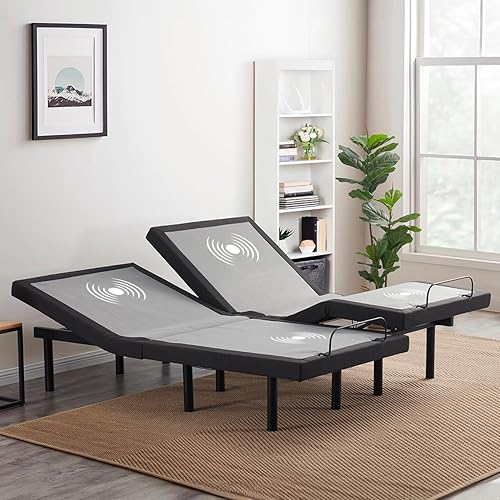 Miniatura 19 de Nestl - Base de cama ajustable básica, somier de cama tamaño Queen, inclinación motorizada de la cabecera y del pie, base de cama ajustable, control