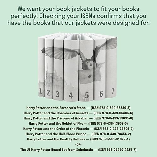 Miniatura 3 de Juniper Books - Serie Harry Potter - Castillo y búho - Fundas de libro para libros de Harry Potter de tapa dura, no incluidos