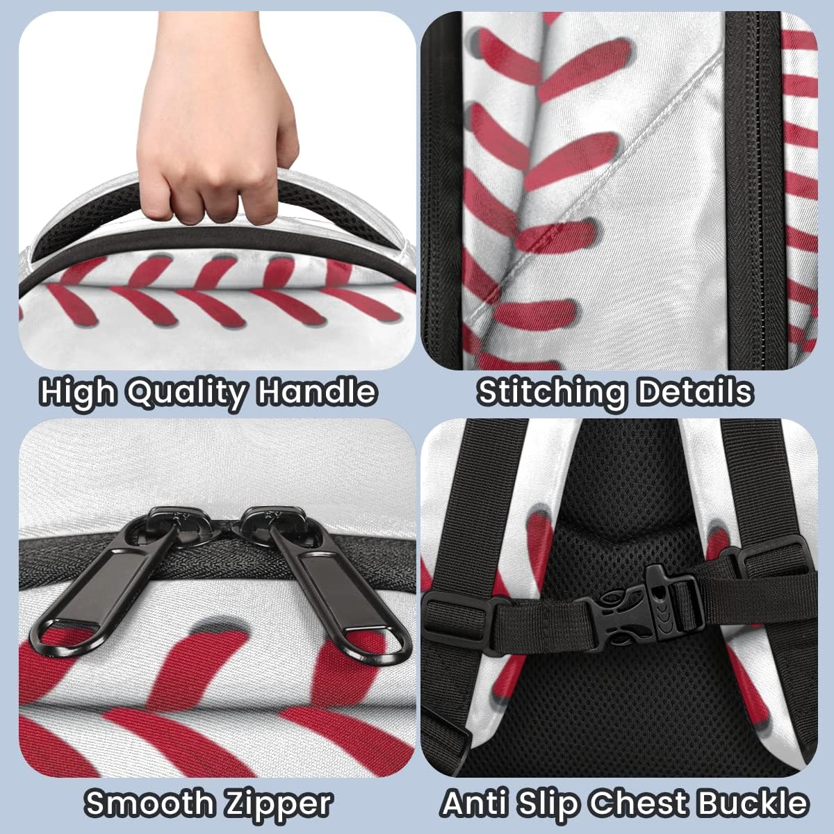Baseball Pattern School Backpack for Boys Girls Teens Sport College Students Backpack Laptop Backpack Travel Backpacks Bookbag Daypack